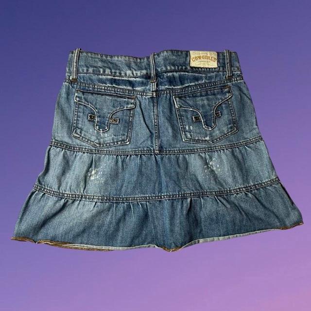 Vintage Women's Summer Skirt - Blue - M on Productcaster.