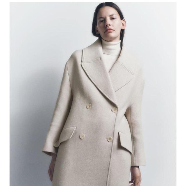 Zara Women's Overcoat - Grey - L on Productcaster.