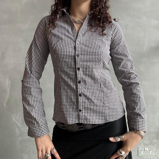 Cache Women's Shirt - Brown/White - M on Productcaster.