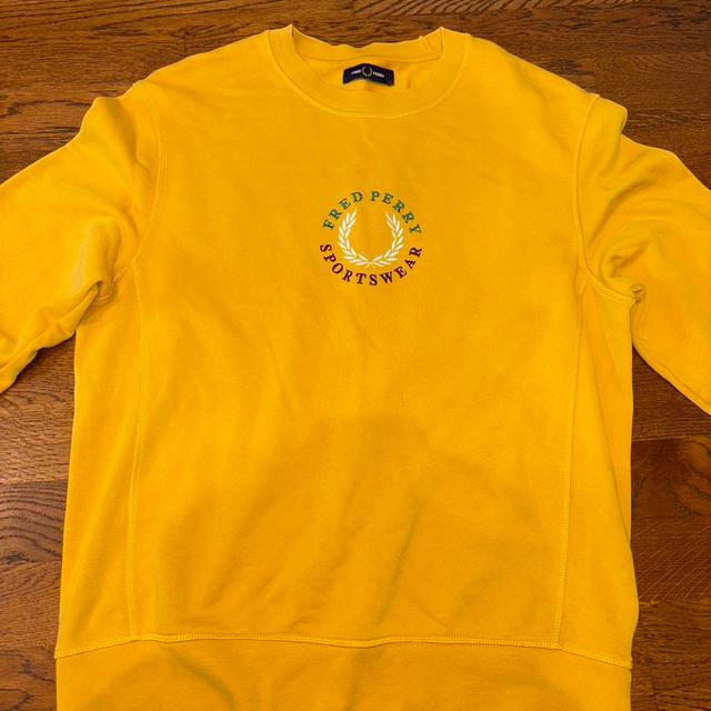 Fred Perry Men's Sweatshirt - Yellow - S on Productcaster.