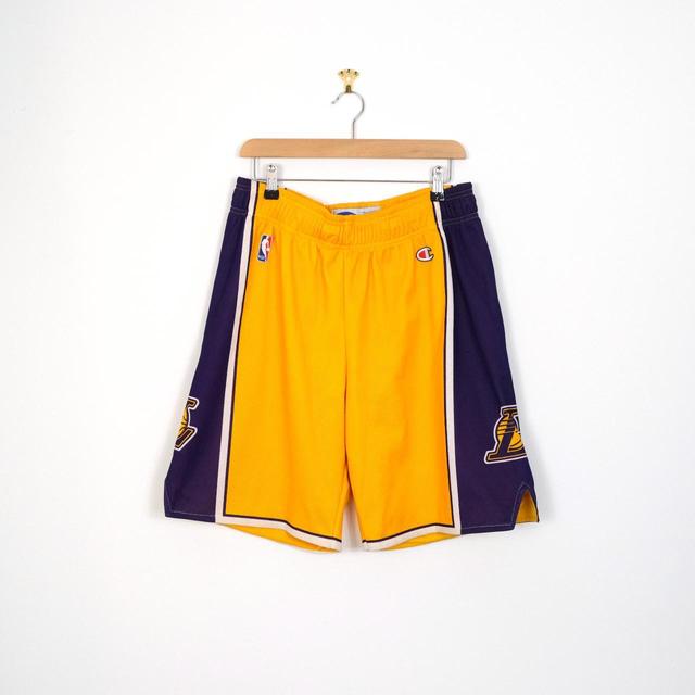 Champion Men's Shorts - Yellow/Multi - L on Productcaster.