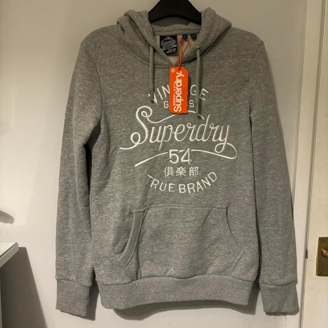 Superdry Women's Hoodie - Grey/White - S on Productcaster.