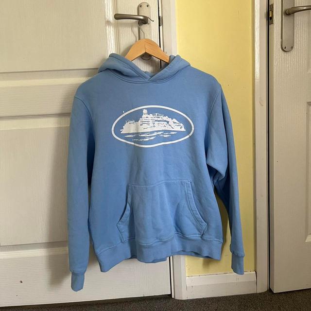 Corteiz Men's Hoodie - Blue/White - M on Productcaster.