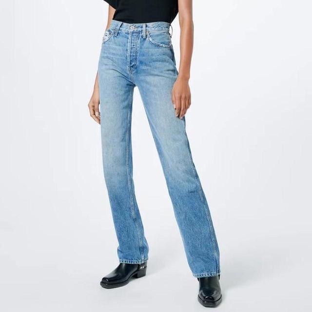 RE/DONE Women's Straight leg Jeans - Blue - 28" on Productcaster.