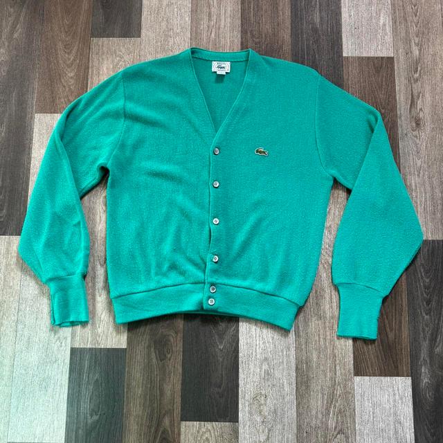 Lacoste Men's Cardigan - Green/Blue - M on Productcaster.