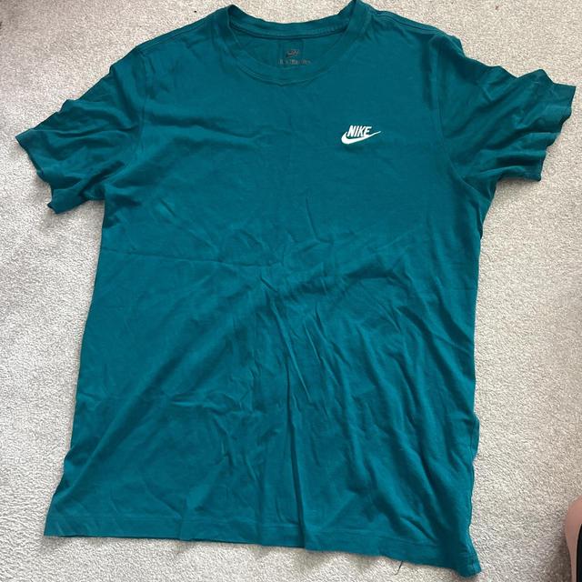 Nike Men's T-shirt - Green/Blue - L on Productcaster.