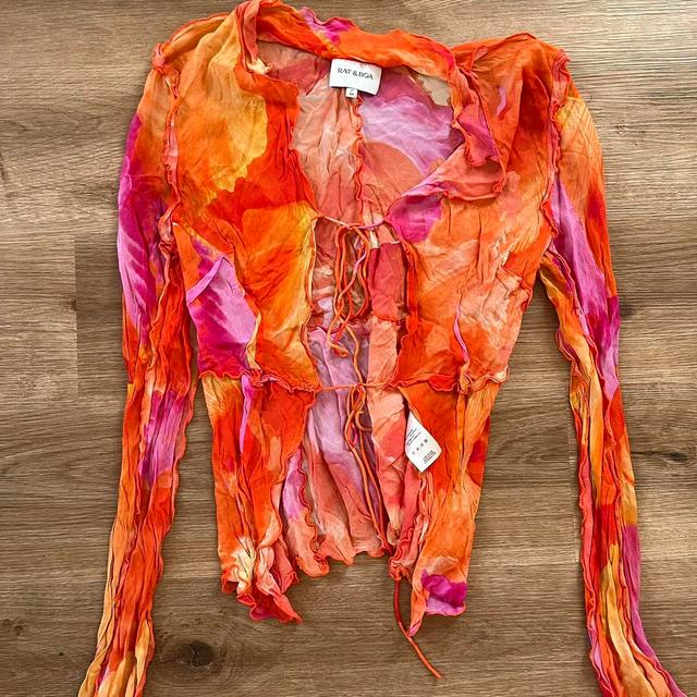 Rat & Boa Women's Blouse - Orange/Multi - 10 on Productcaster.