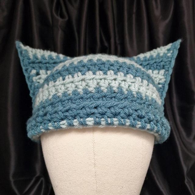 Handmade Women's Beanies - Blue on Productcaster.