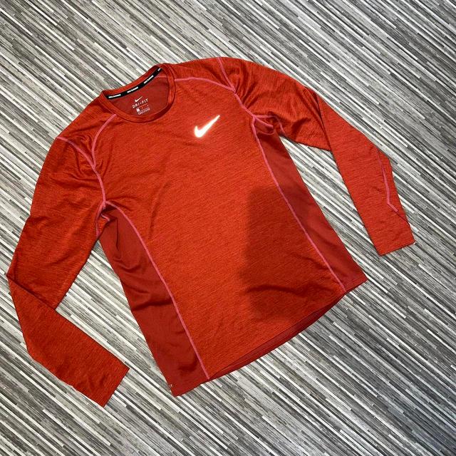 Nike Men's T-shirt - Red/Orange - L on Productcaster.