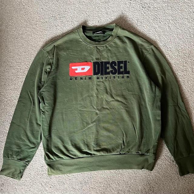 Diesel Men's Sweatshirt - Green - M on Productcaster.