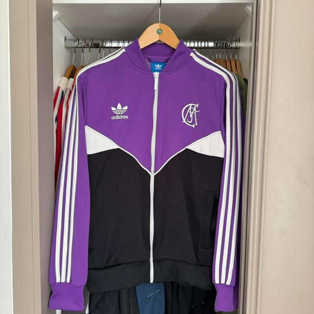 Adidas Originals Men's Casual Jacket - Purple/Black - L on Productcaster.