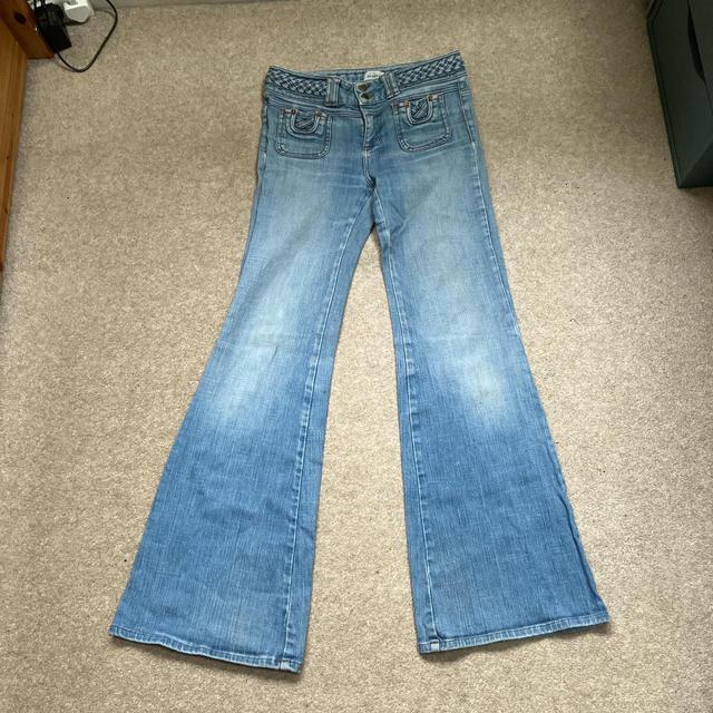 Vintage Women's Flare Jeans - Blue - 30" on Productcaster.