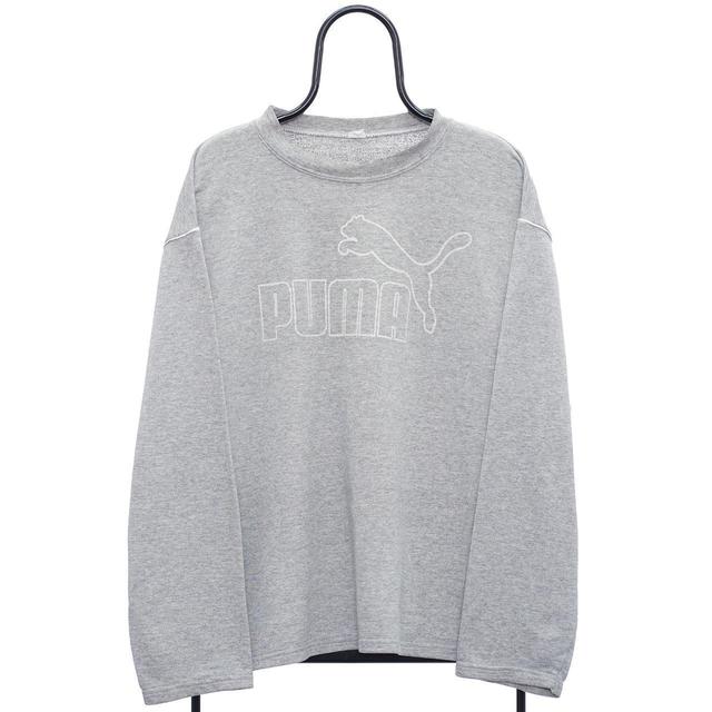 Puma Men's Sweatshirt - Grey - L on Productcaster.