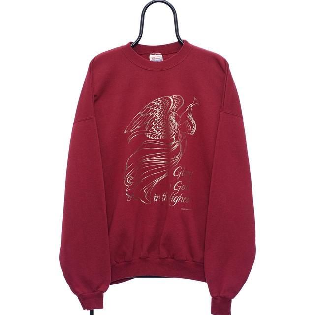 American Vintage Men's Sweatshirt - Burgundy - XXL on Productcaster.