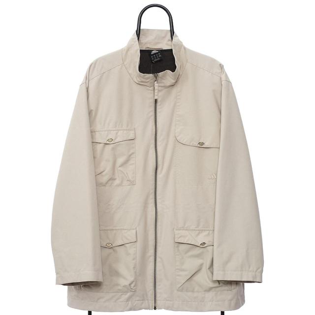 Adidas Men's Windbreaker Jacket - Cream/Tan - XXL on Productcaster.