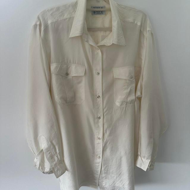 Unique Vintage Women's Shirt - Cream - 12 on Productcaster.