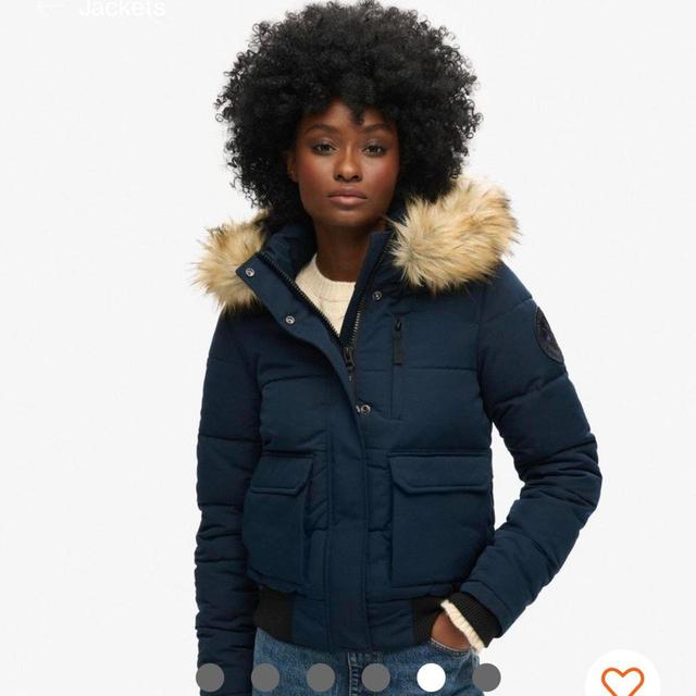 Superdry Women's Coat - Navy/Blue - UK 8 on Productcaster.