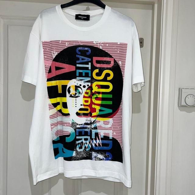 Dsquared2 Men's T-shirt - White/Multi - XXL on Productcaster.