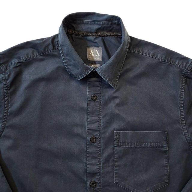 Armani Exchange Men's Shirt - Blue - M on Productcaster.