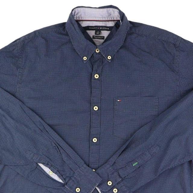 Tommy Hilfiger Men's Shirt - Navy - L on Productcaster.