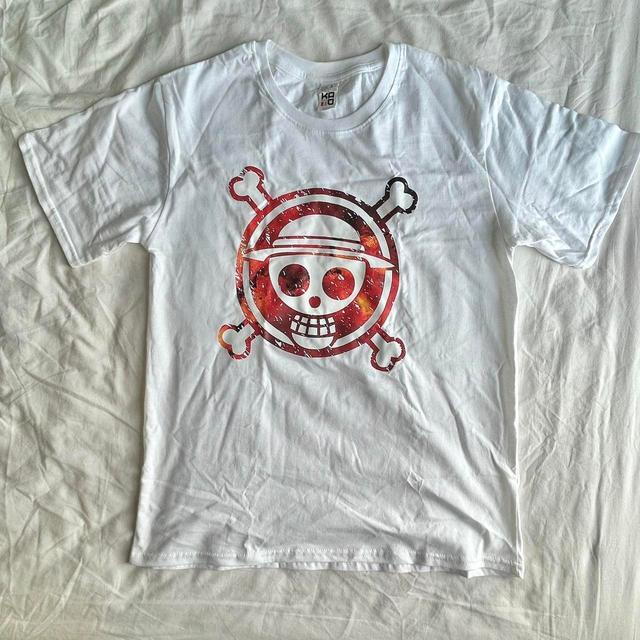 Men's T-shirt - Red/White - L on Productcaster.