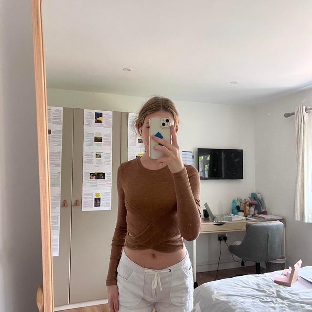 Bershka Women's Crop top - Brown - XS on Productcaster.