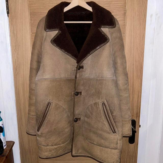 Men's Overcoat - Tan/Brown - M on Productcaster.