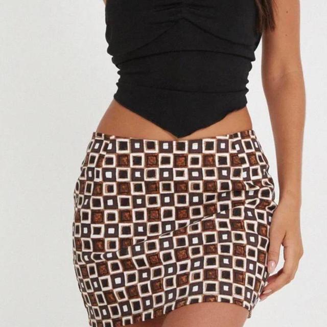 Motel Women's Skirt - Brown/Multi - UK 8 on Productcaster.