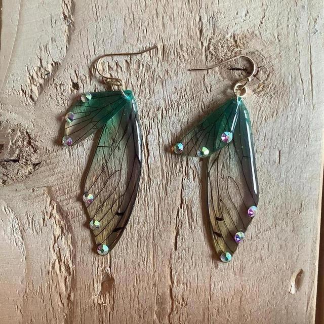 Handmade Women's Earrings - Green on Productcaster.