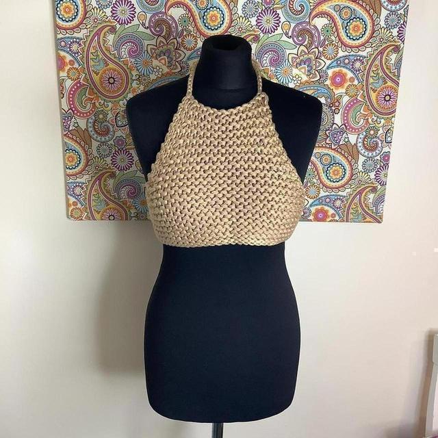 Women's Crop top - Tan/Brown - S on Productcaster.