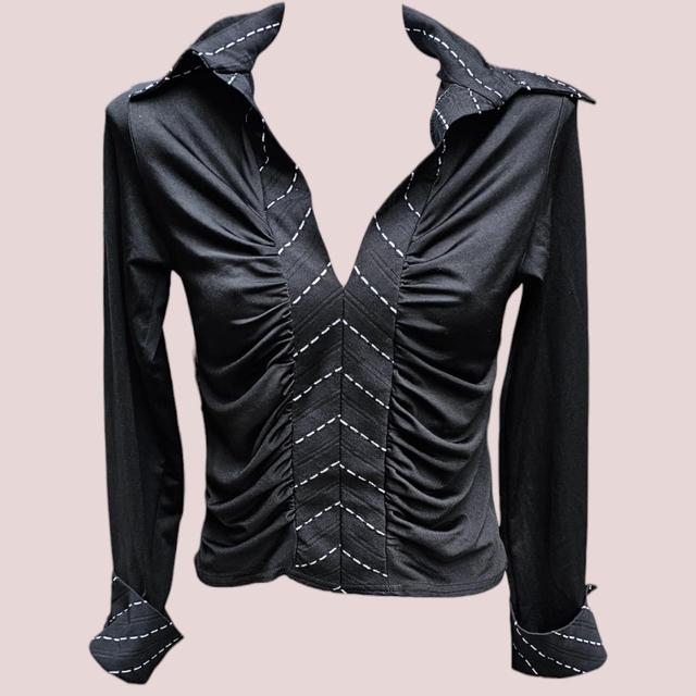 Vintage Women's Blouse - Black - 14 on Productcaster.