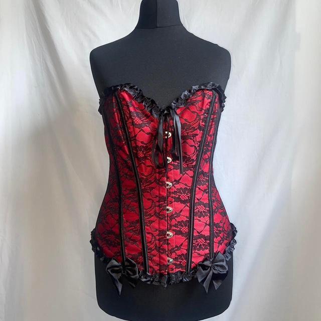 Women's Corset - Red/Black - S on Productcaster.