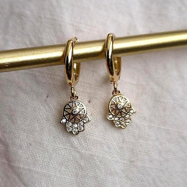 Women's Earrings - Gold on Productcaster.