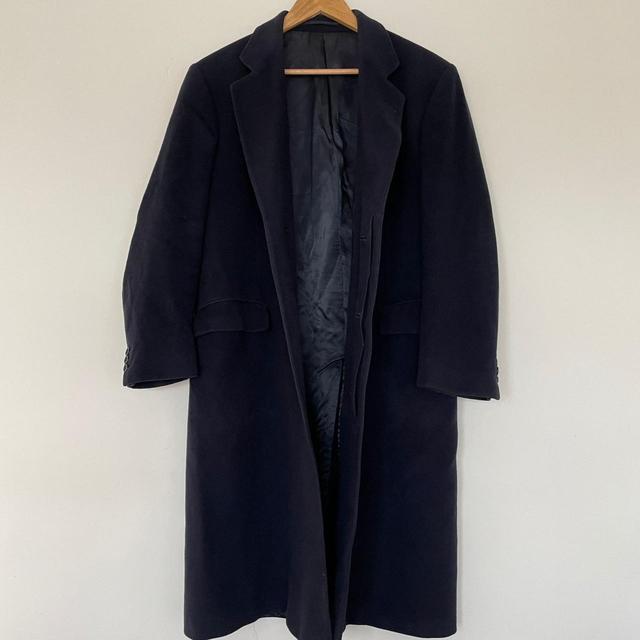 Men's Overcoat - Navy - S on Productcaster.