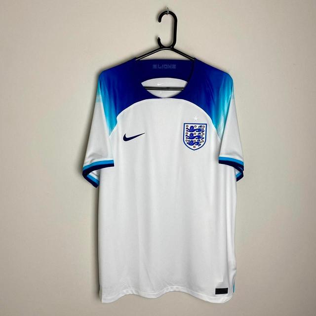 Nike Men's T-shirt - White/Blue - XL on Productcaster.