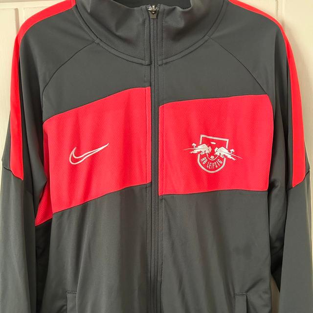 Nike Men's Jacket - Grey/Red - L on Productcaster.