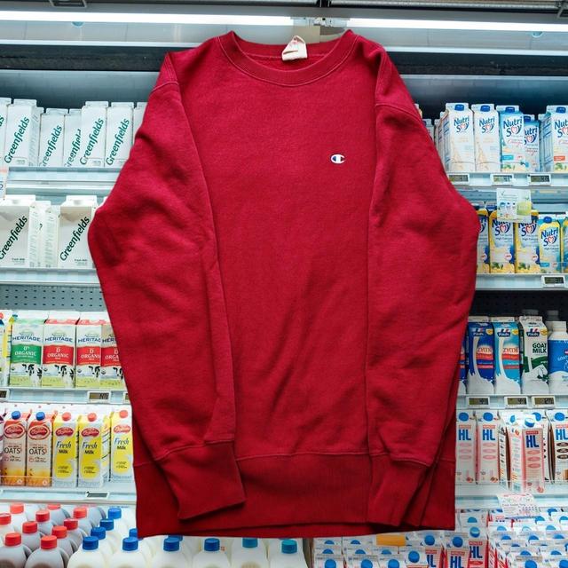 Champion Men's Sweatshirt - Red/Burgundy - XL on Productcaster.