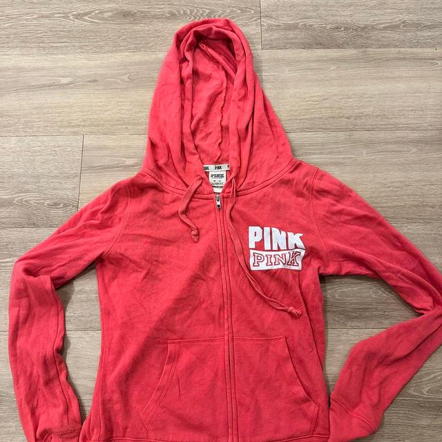 Victoria's Secret PINK Women's Hoodie - Red/Pink - S on Productcaster.