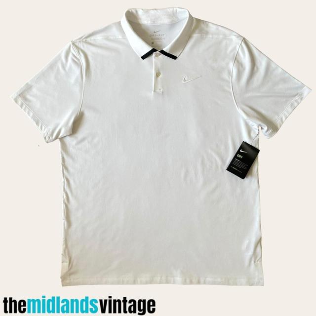 Nike Men's Polo shirt - White/Black - L on Productcaster.