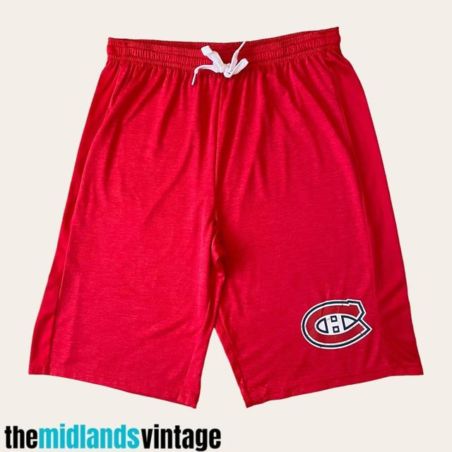 NHL Men's Shorts - Red/White - L on Productcaster.