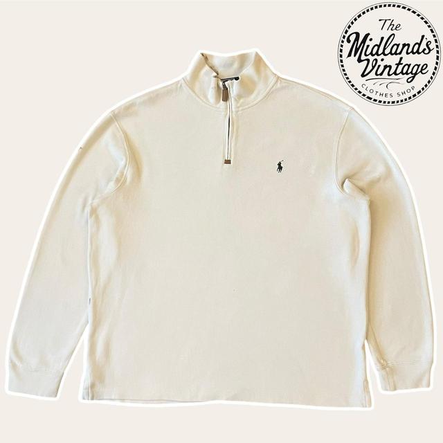 Polo Ralph Lauren Men's Sweatshirt - Cream/White - XL on Productcaster.