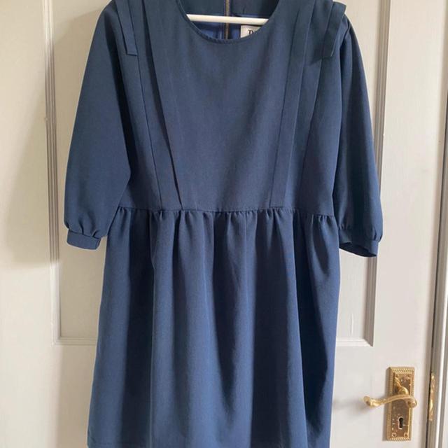 Preloved Women's Babydoll Dress - Navy/Blue - 10 on Productcaster.