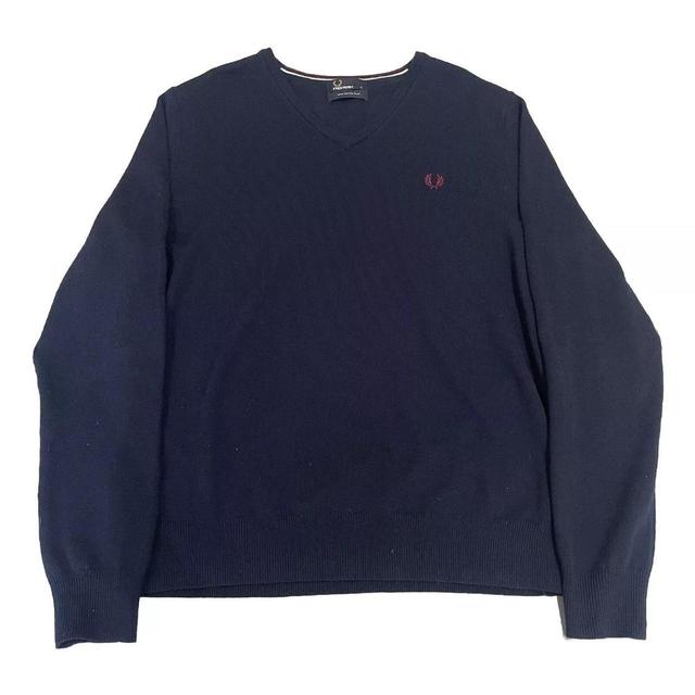 Fred Perry Men's Jumper - Navy/Blue - L on Productcaster.