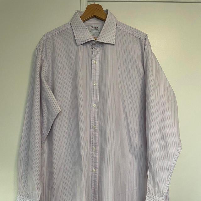 Preloved Men's Shirt - Pink/White - XXL on Productcaster.