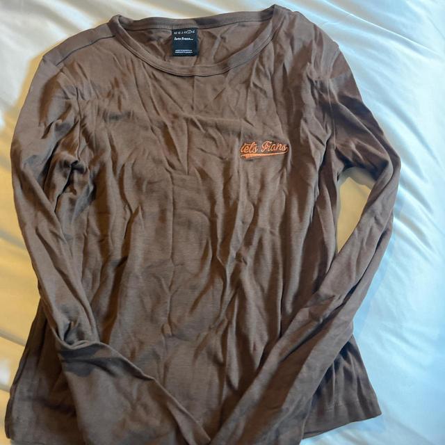 Urban Outfitters Women's T-shirt - Brown - L on Productcaster.