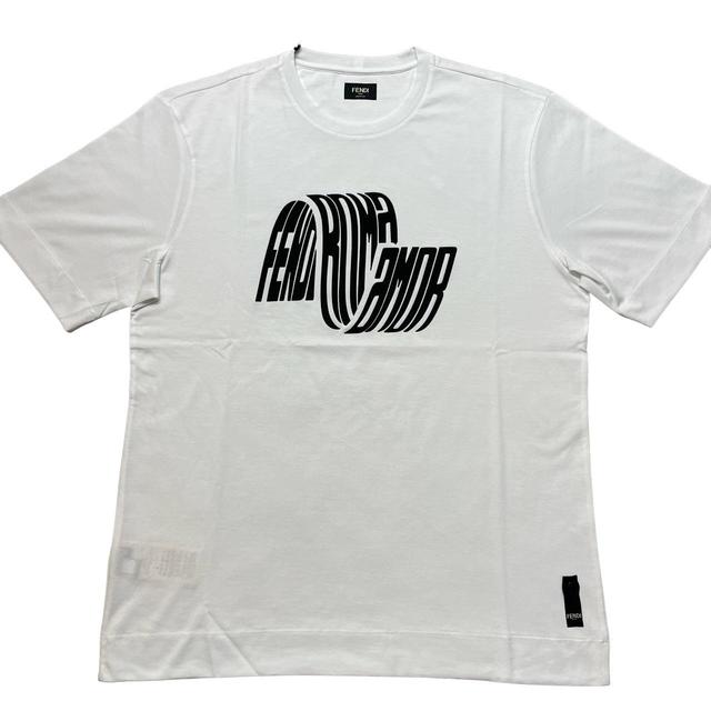 Fendi Men's T-shirt - White - XL on Productcaster.