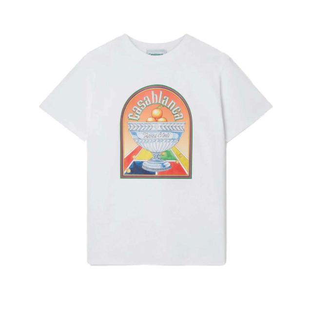 Casablanca Men's T-shirt - White - S on Productcaster.