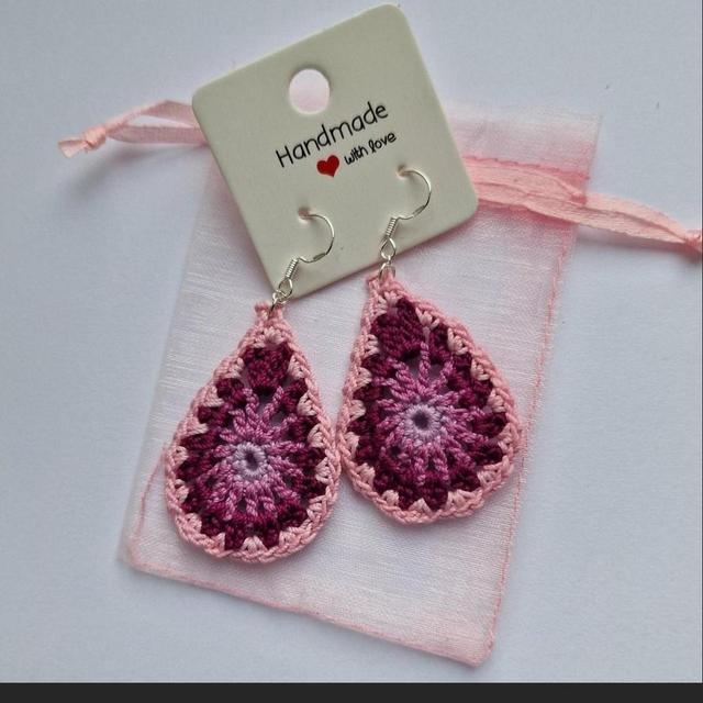 Custom Women's Earrings - Pink on Productcaster.