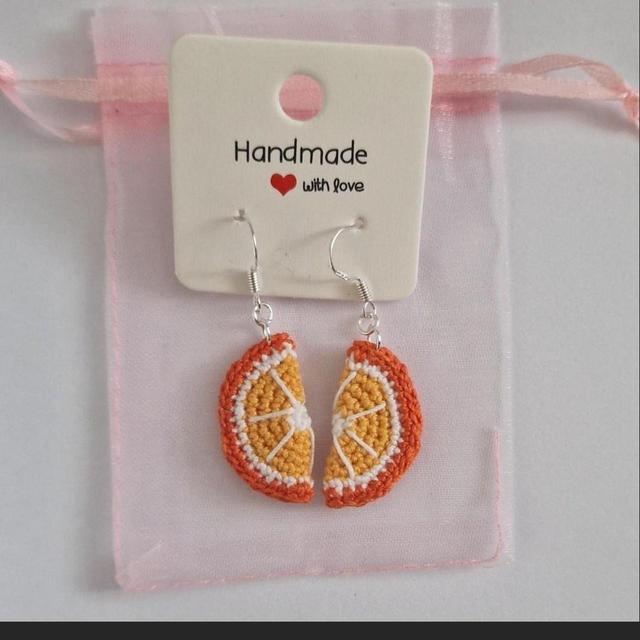 Custom Women's Earrings - Orange on Productcaster.