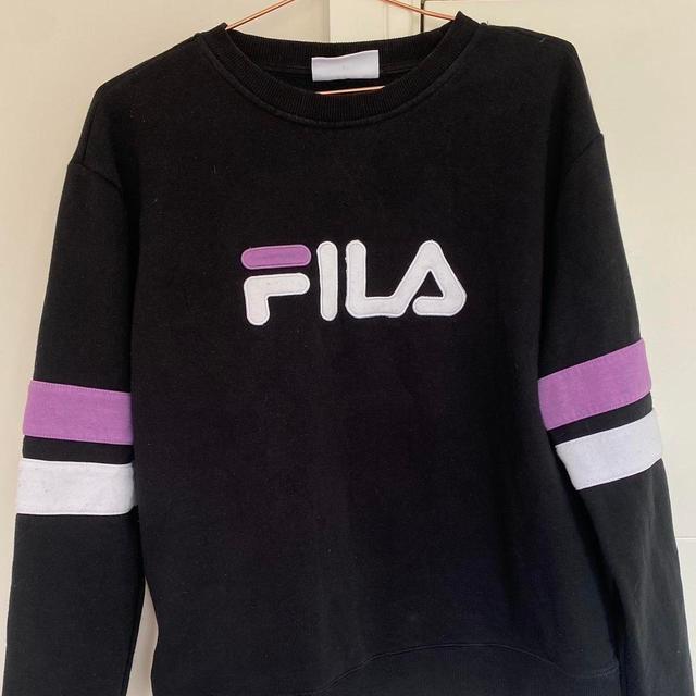 Fila Women's Sweatshirt - Black - XL on Productcaster.